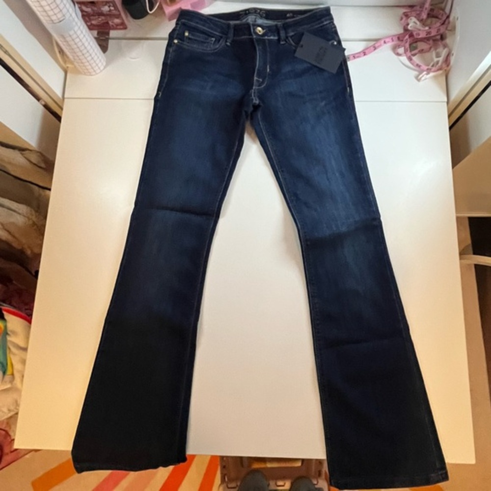 Zara NWT Slim Bootcut Jeans Dark Wash Size 8 1975 Vintage Flare
